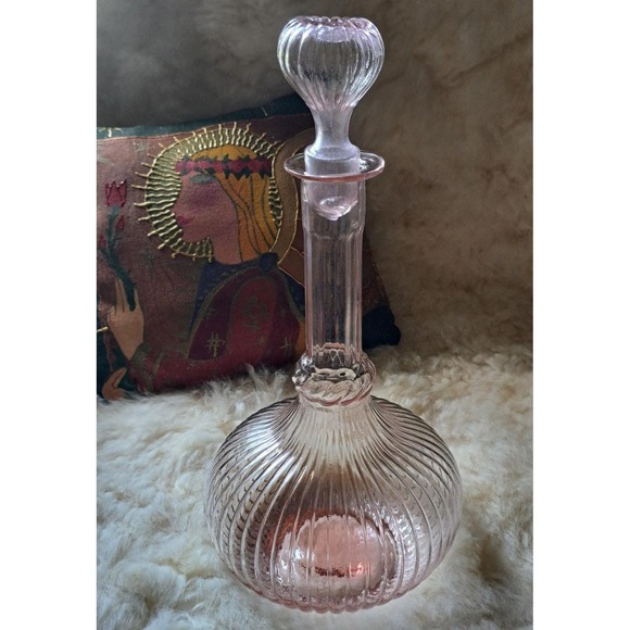 Other - Empoli Pink Genie Bottle Decanter with Stopper